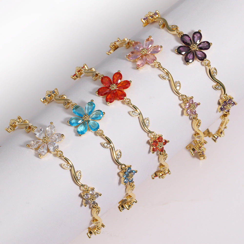 Blooming Color Crystal Bracelet
