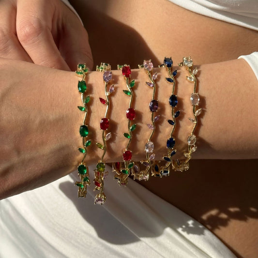 Vintage Jewel-Toned Vine Bracelet