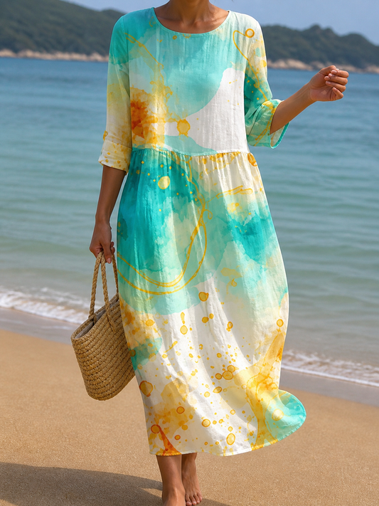 Abito casual da donna con stampa floreale