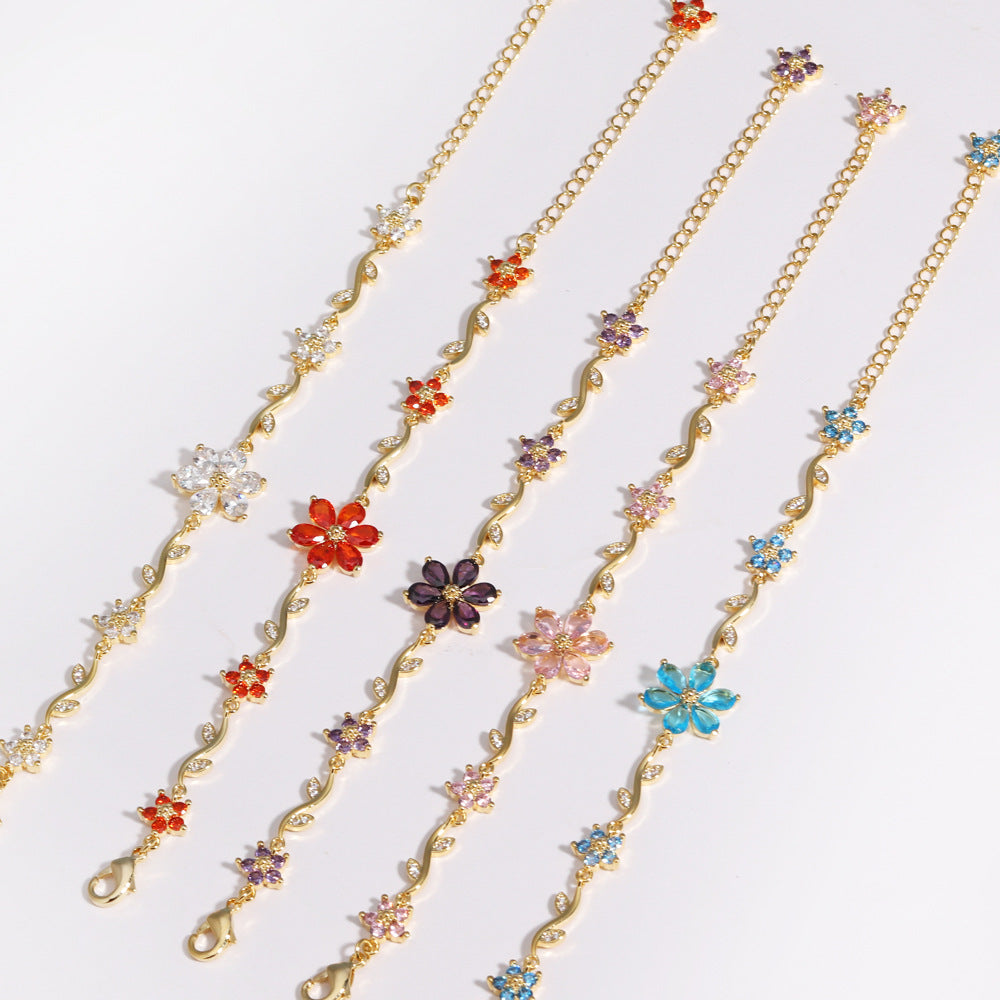 Blooming Color Crystal Bracelet