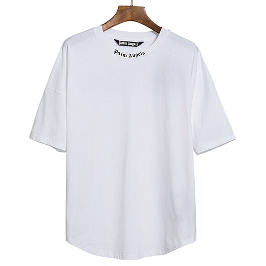 Palm Angel Black Double Logo Print Back Short Sleeve T-Shirt