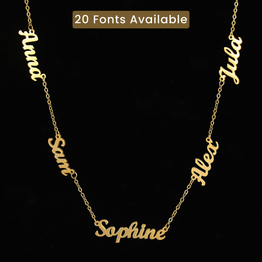 Personalized Name Necklace with 1-6 Names ¨C 20 Fonts Available
