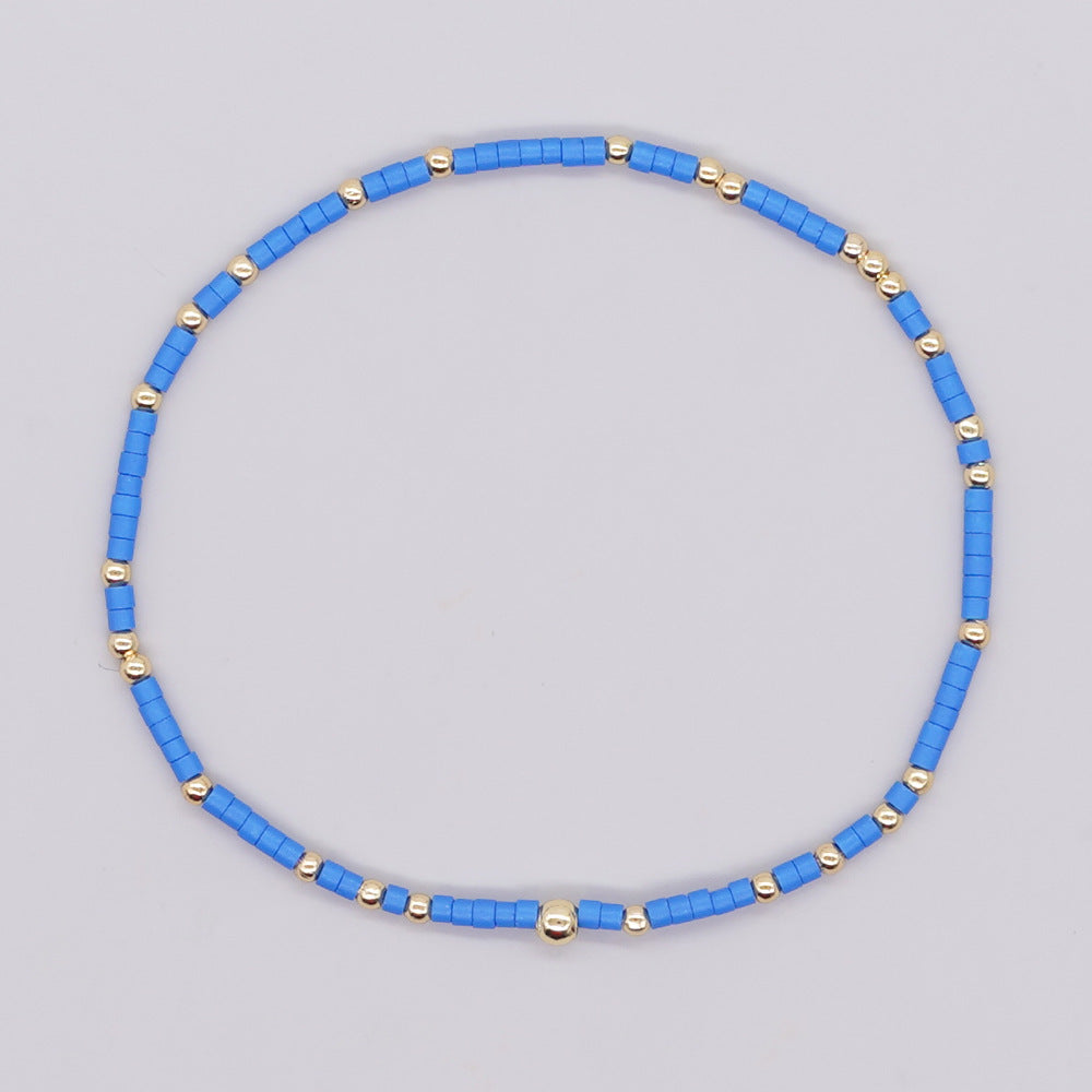 Colorful Beaded Elastic Cord Bracelet Set
