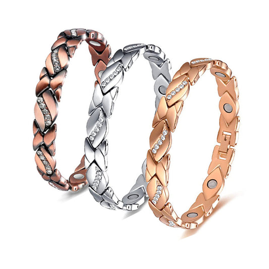 Magnetic Leaf Energy Bracelet - Waterproof & Tarnish-Free