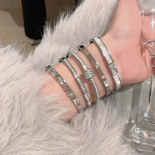 Waterproof & Tarnish-Free 5-Piece Stackable Bangle Set
