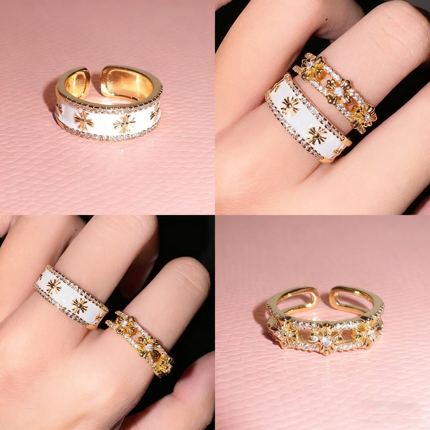 2-Piece Cross Stackable Rings