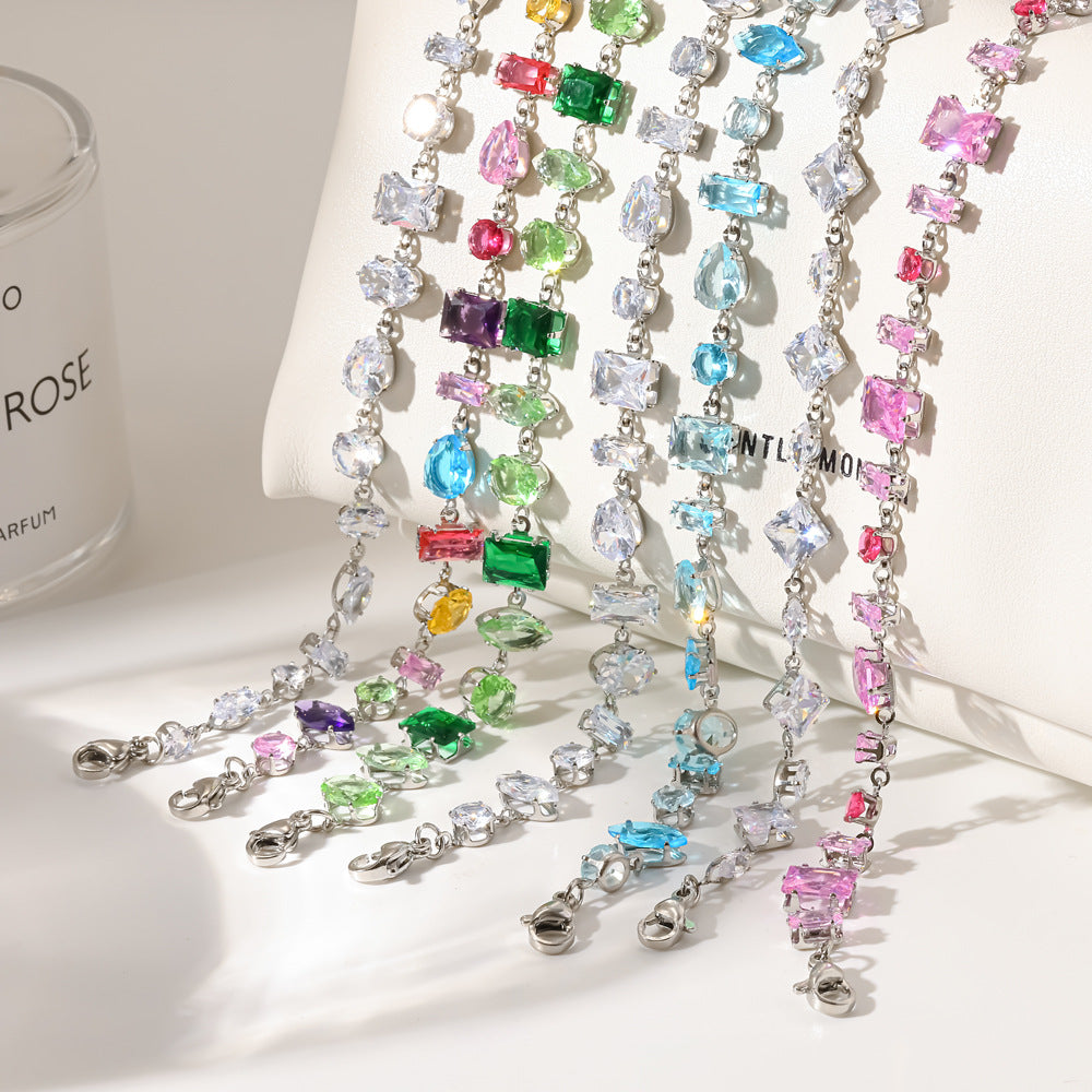 Colorful Multi-Cut Gema Bracelet