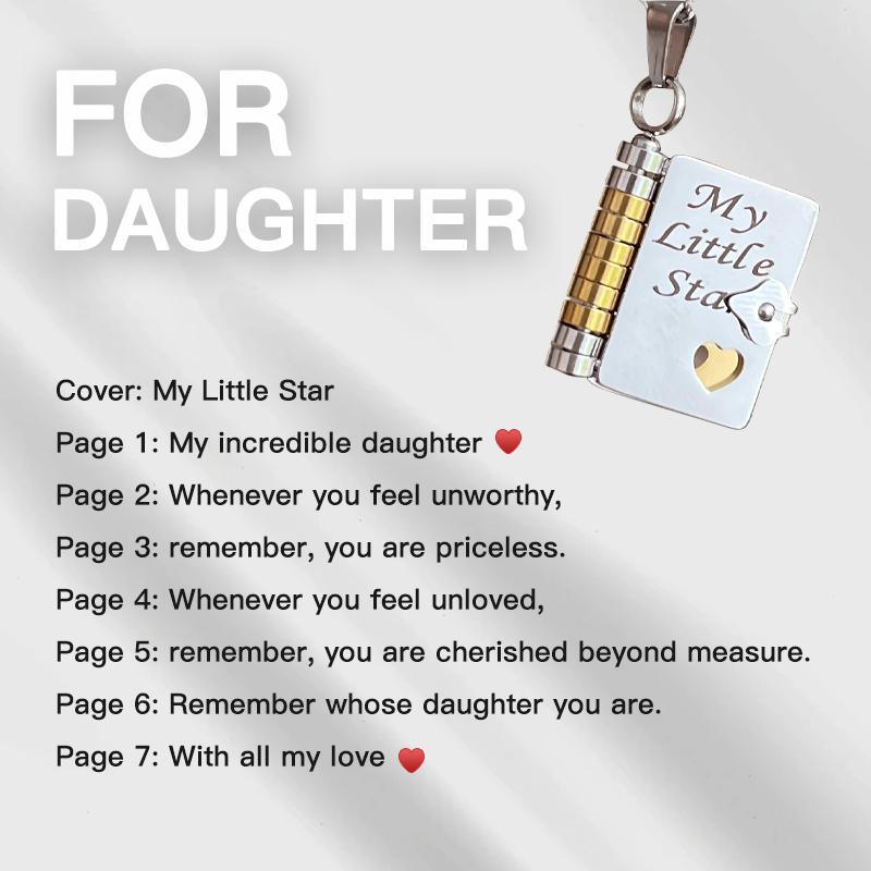 ¡°My Little Star¡± Book Locket Necklace ¨C Gift for Daughter or Son