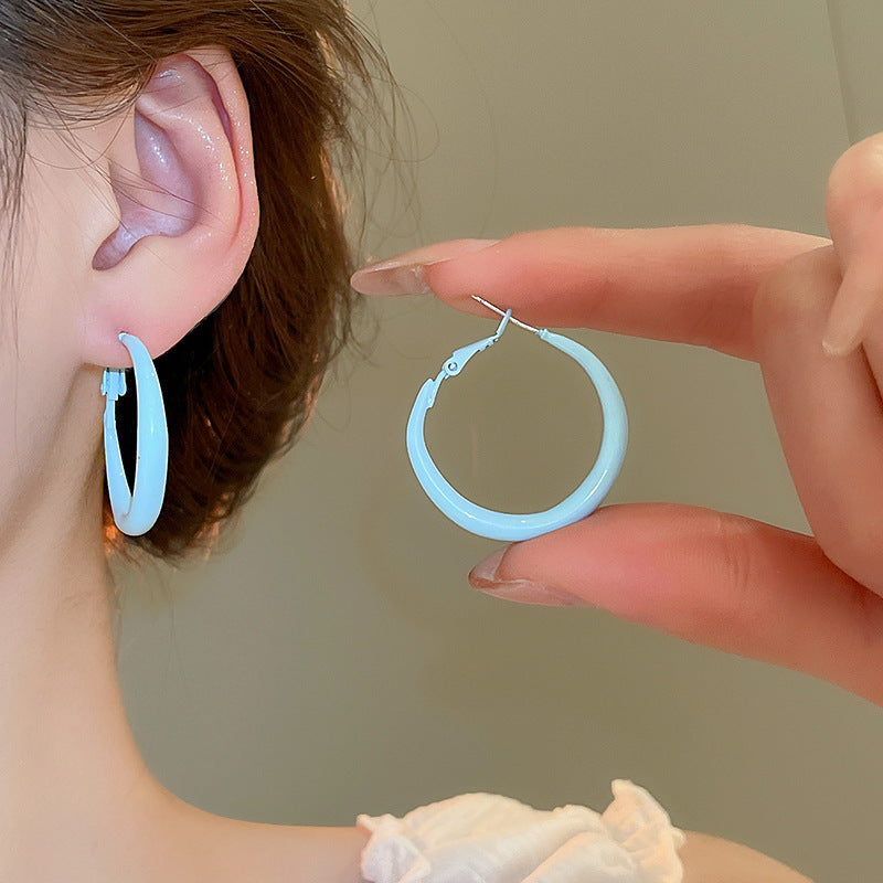 Lightweight Colorful Hoop Earrings