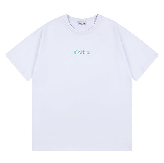 OFF WHITE Blue Arrow logo back T-Shirts