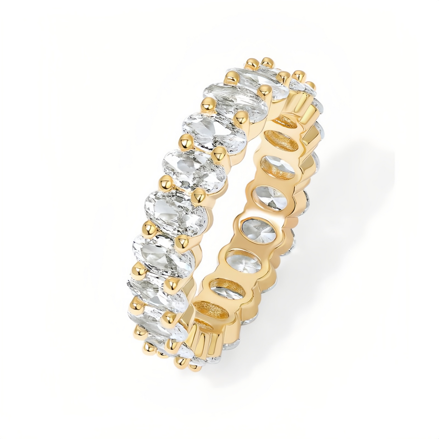 Oval Cubic Zirconia Ring ¨C 14K Gold Plated