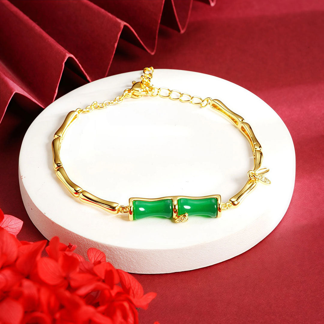 White Jade Bamboo Bracelet