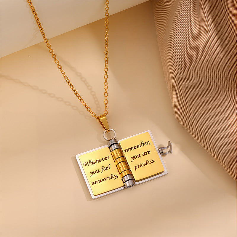 ¡°My Little Star¡± Book Locket Necklace ¨C Gift for Daughter or Son