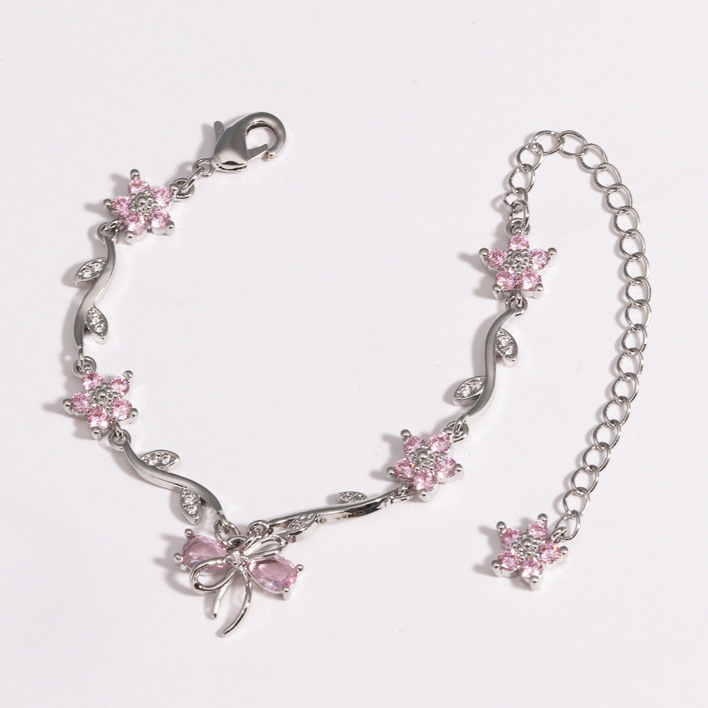 Sweet Crystal Bow Bracelet