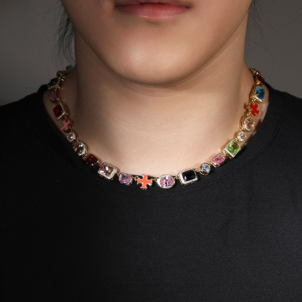 Colorful Crystal Zirconia Necklace