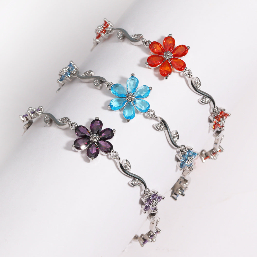 Blooming Color Crystal Bracelet