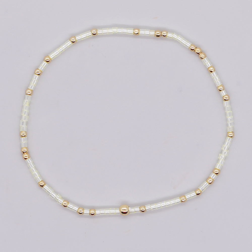 Colorful Beaded Elastic Cord Bracelet Set
