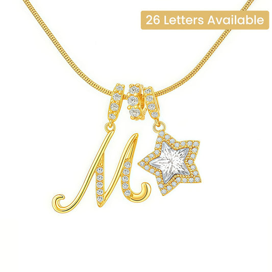 Initial & Star Pendant Necklace ¨C Waterproof & Tarnish-Free