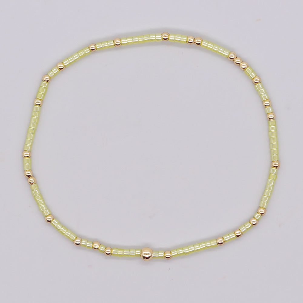 Colorful Beaded Elastic Cord Bracelet Set