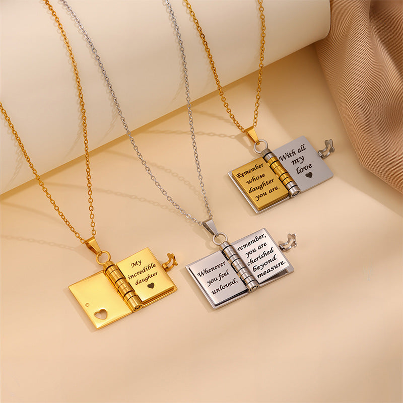 ¡°My Little Star¡± Book Locket Necklace ¨C Gift for Daughter or Son