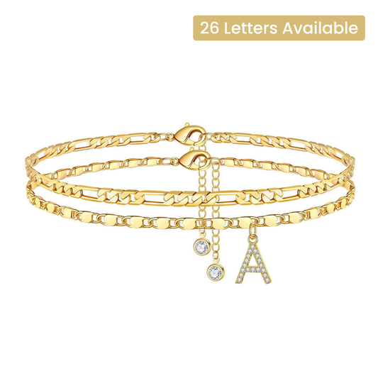 Waterproof & Tarnish-Free Classic Initial Anklet