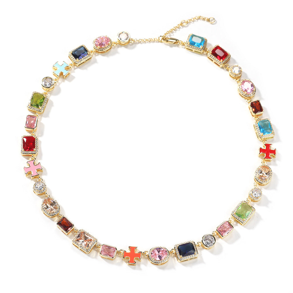 Colorful Crystal Zirconia Necklace