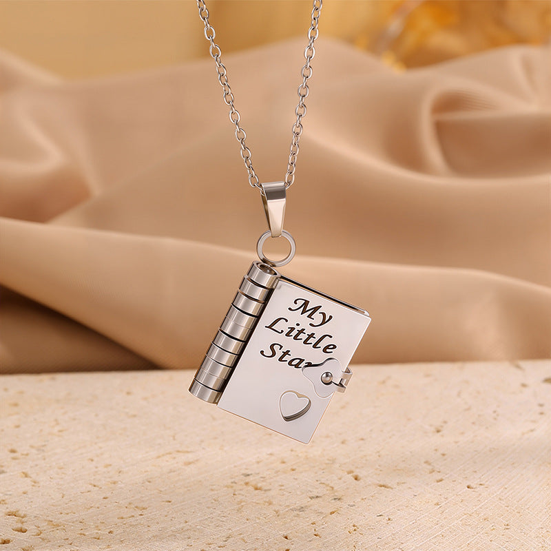 ¡°My Little Star¡± Book Locket Necklace ¨C Gift for Daughter or Son
