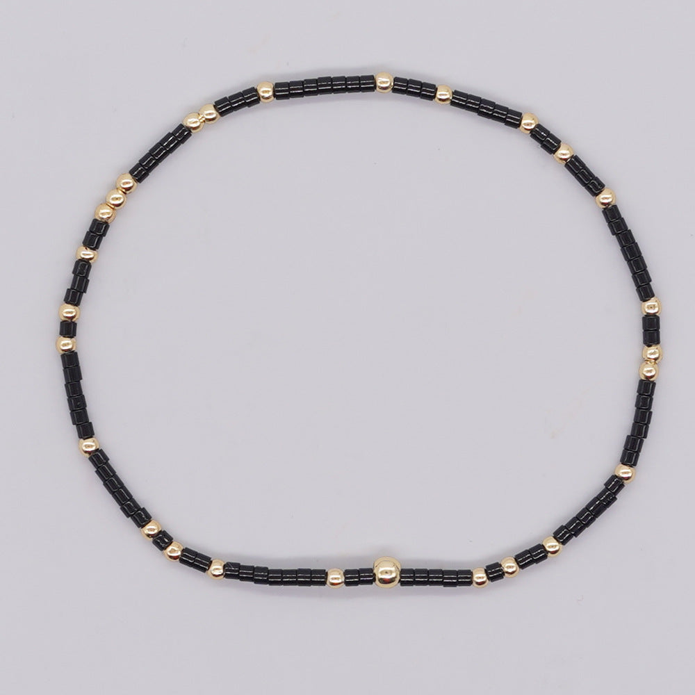 Colorful Beaded Elastic Cord Bracelet Set