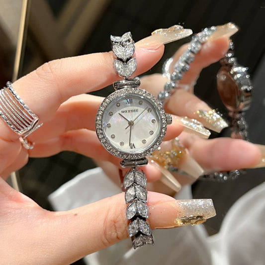 Water-Resistant Mermaid Tail Crystal Watch