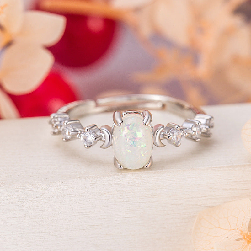 Oval Synthetic Opal Ring