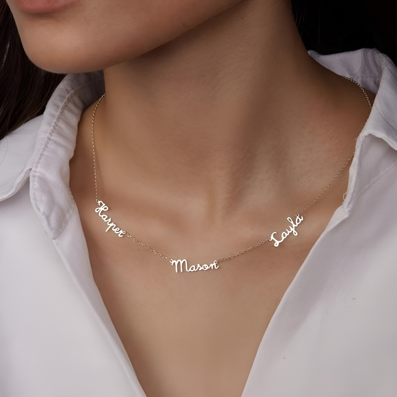 Personalized Name Necklace with 1-6 Names ¨C 20 Fonts Available