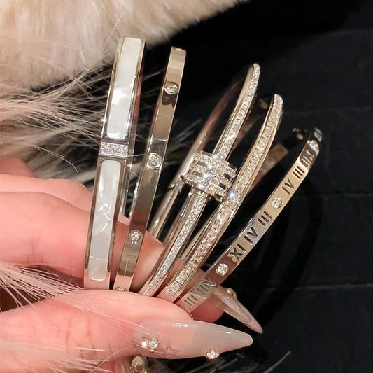Waterproof & Tarnish-Free 5-Piece Stackable Bangle Set