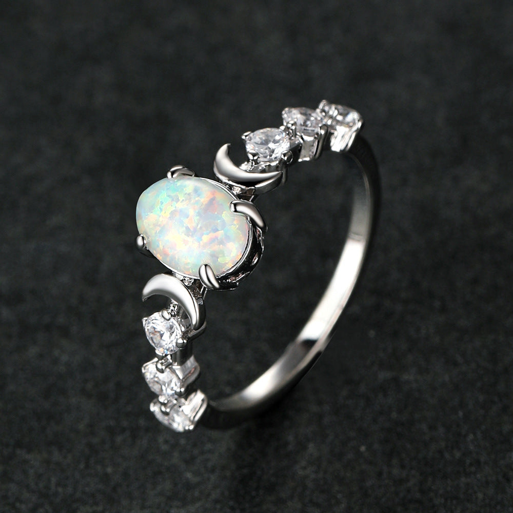 Oval Synthetic Opal Ring