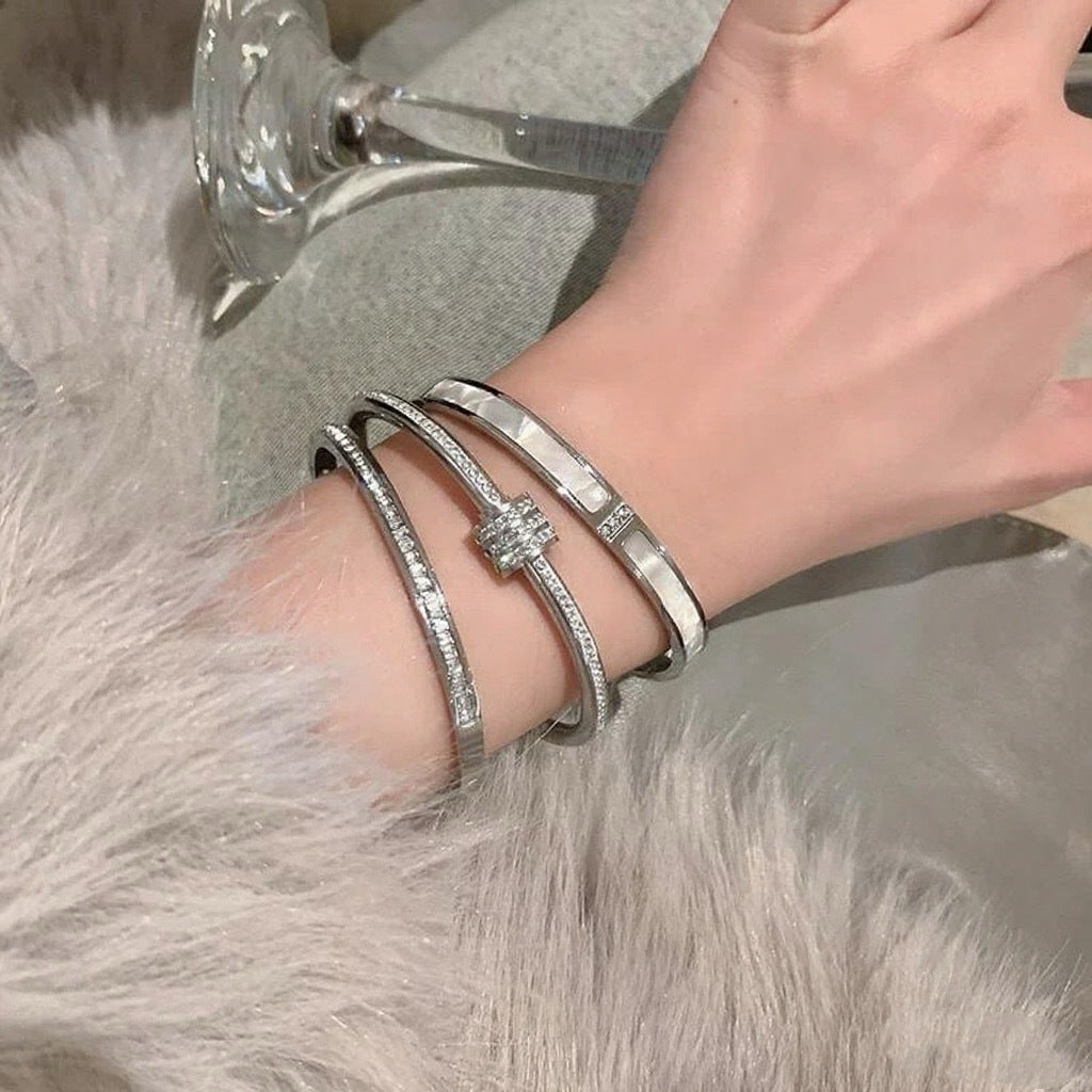 Waterproof & Tarnish-Free 5-Piece Stackable Bangle Set