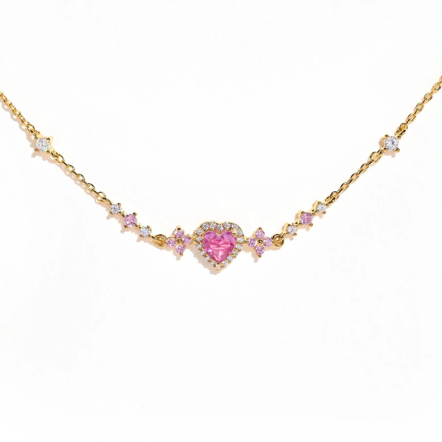 Sweet Pink Bow Crystal Stacking Bracelet