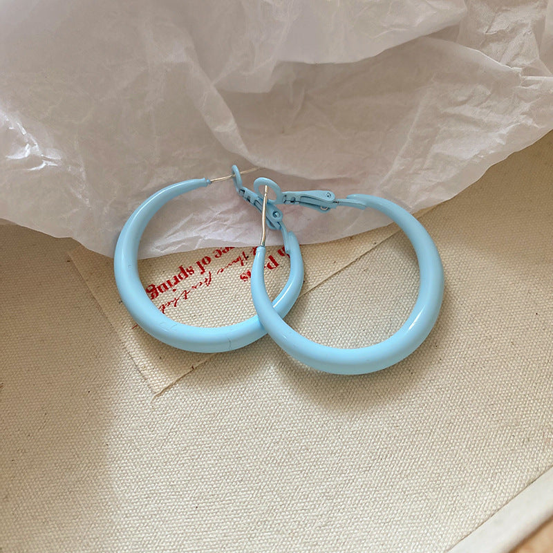 Lightweight Colorful Hoop Earrings