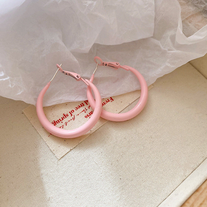 Lightweight Colorful Hoop Earrings