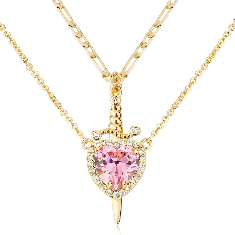 Heart & Dagger 2-Piece Necklace