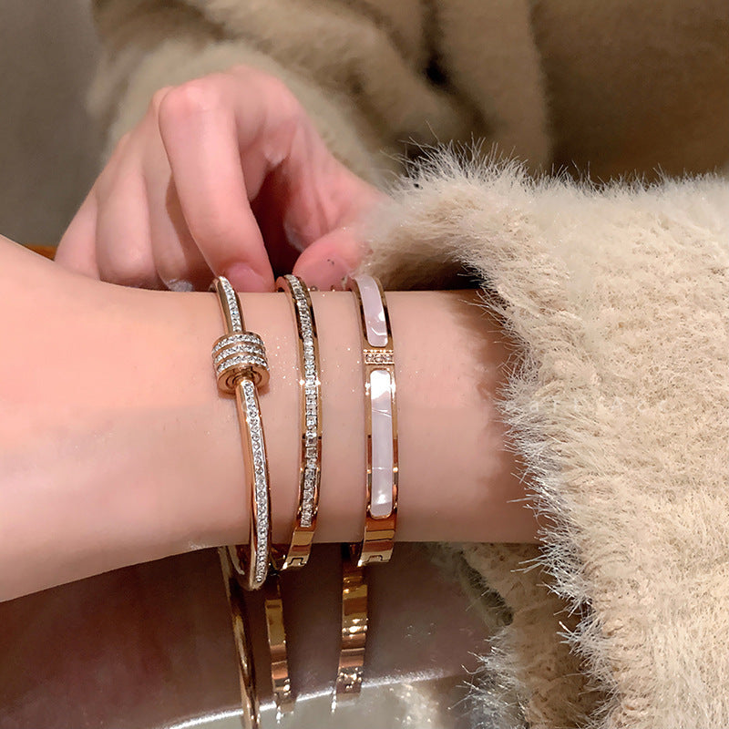 Waterproof & Tarnish-Free 5-Piece Stackable Bangle Set