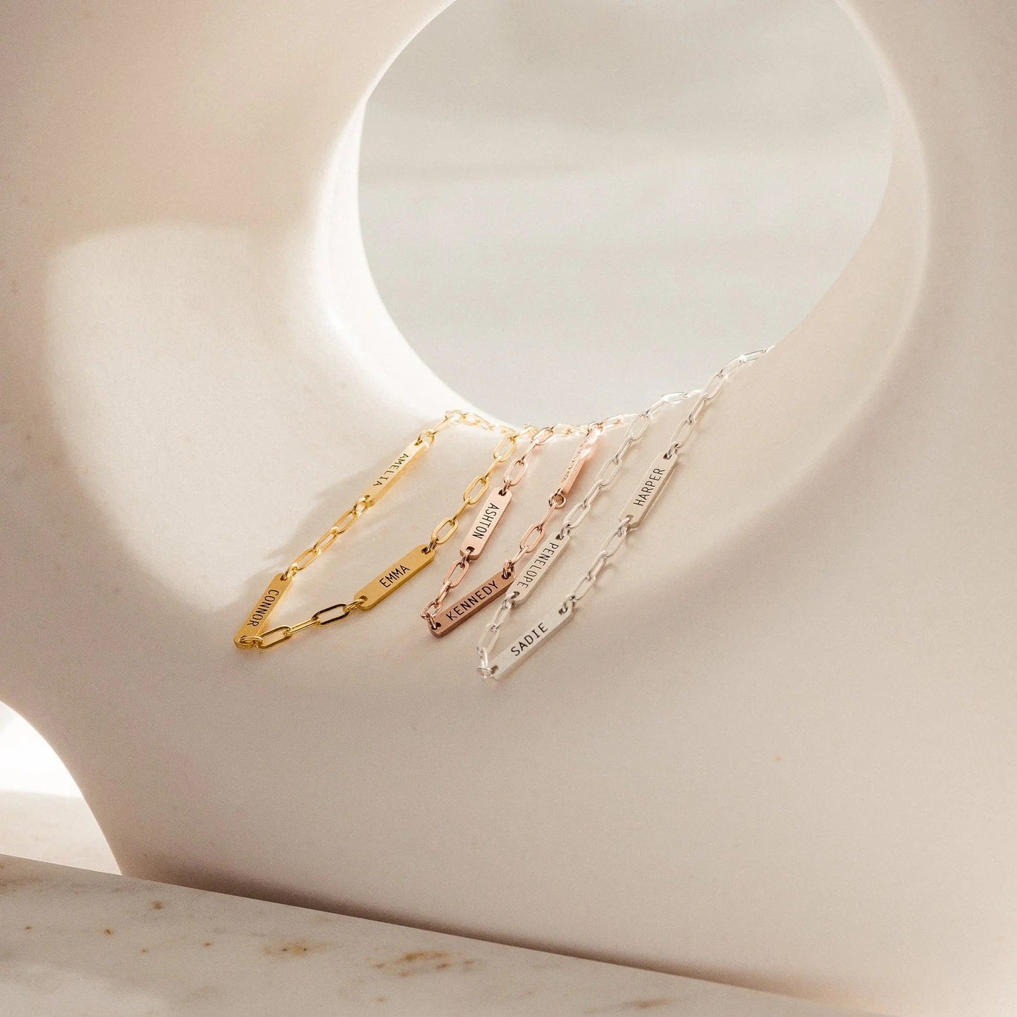 Personalized Minimalist Paperclip Name Bracelet