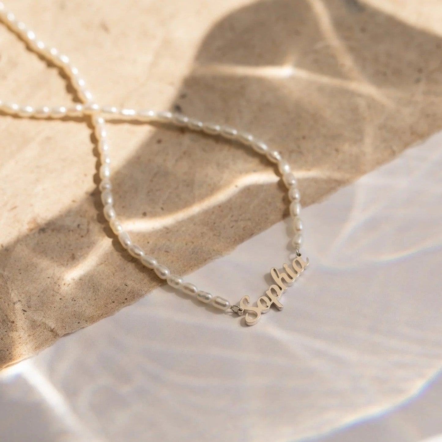 Personalized Name Pearl Necklace