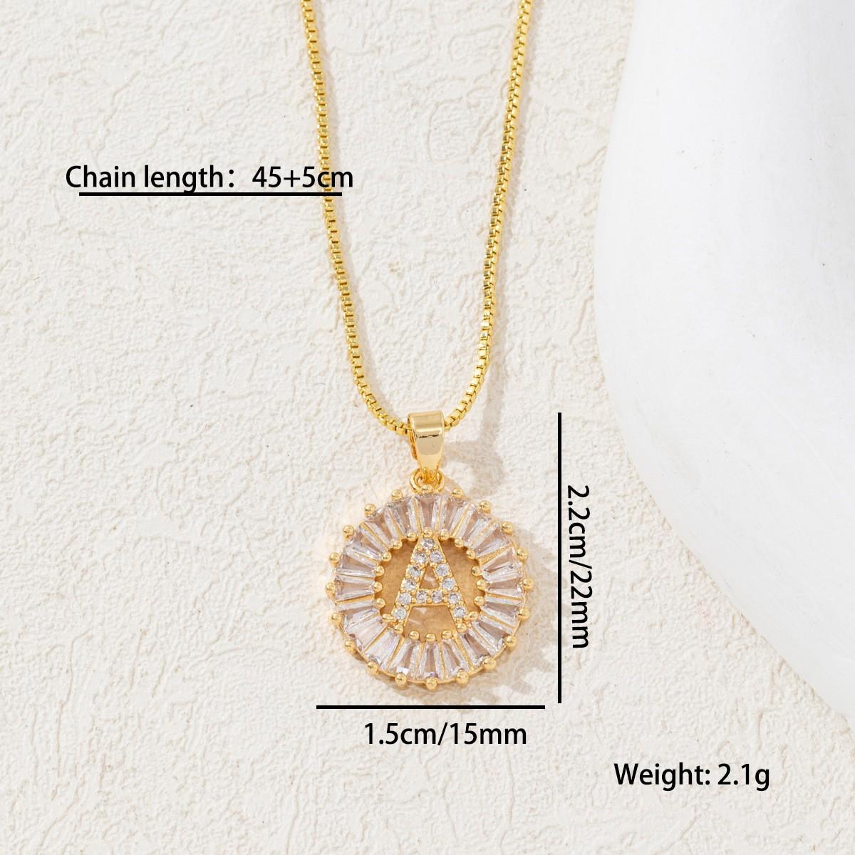 2-Pack Cubic Zirconia Initial Necklaces