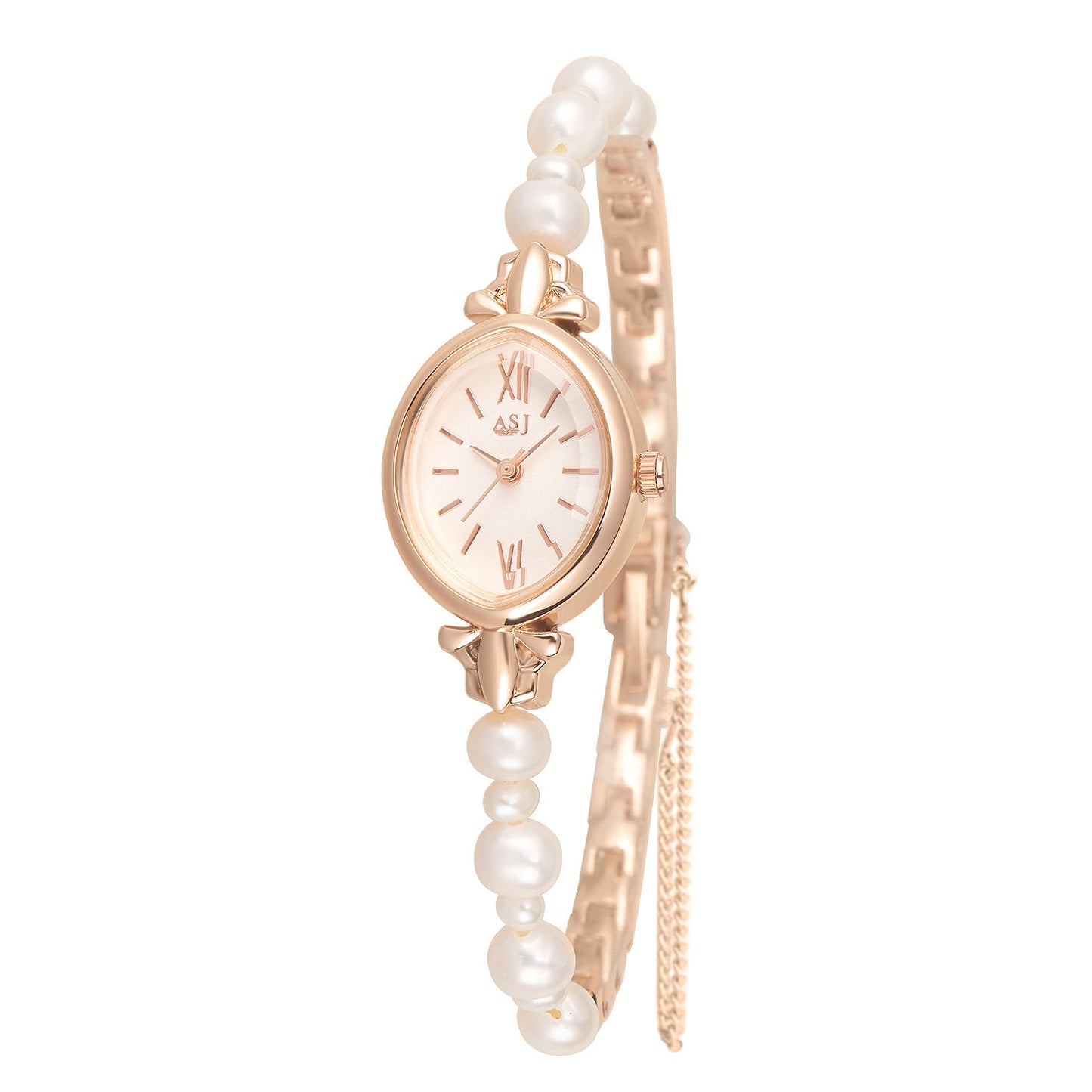 Pretty Pearl Quartz Bracelet Watch ¨C Rose Gold