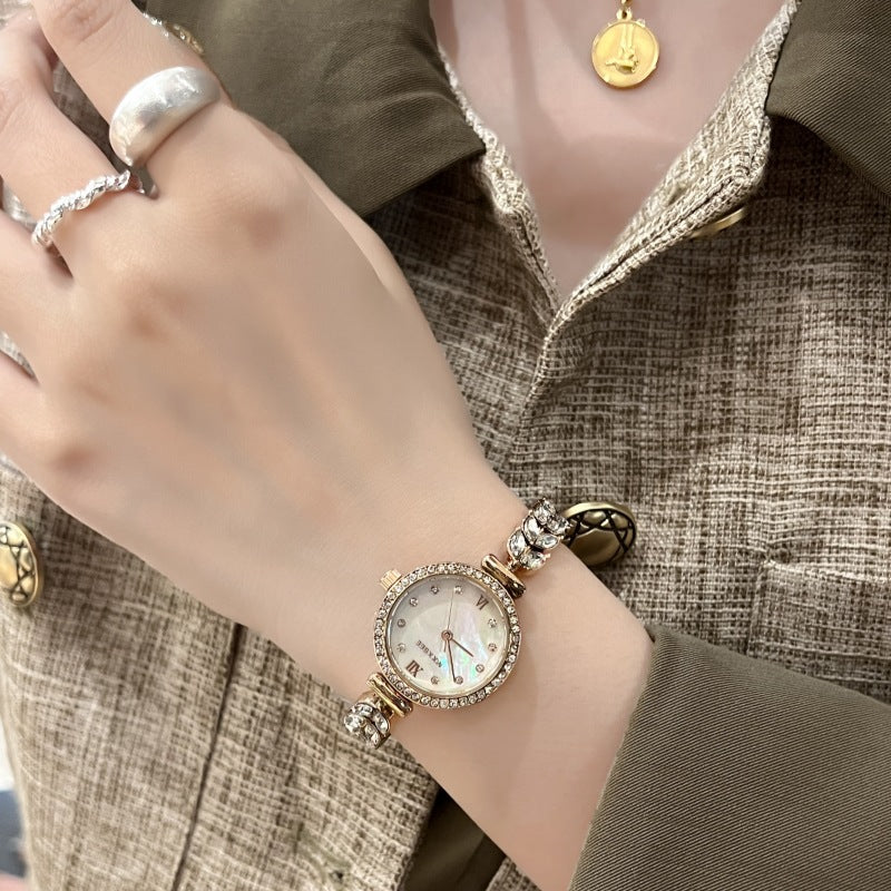 Water-Resistant Mermaid Tail Crystal Watch