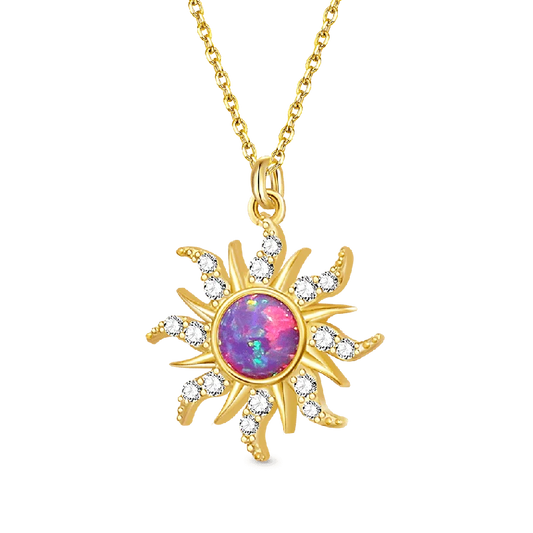 Golden Sun Opal Earring Necklace Bracelet Jewelry Set