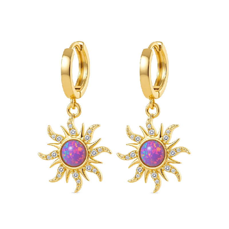 Golden Sun Opal Earring Necklace Bracelet Jewelry Set