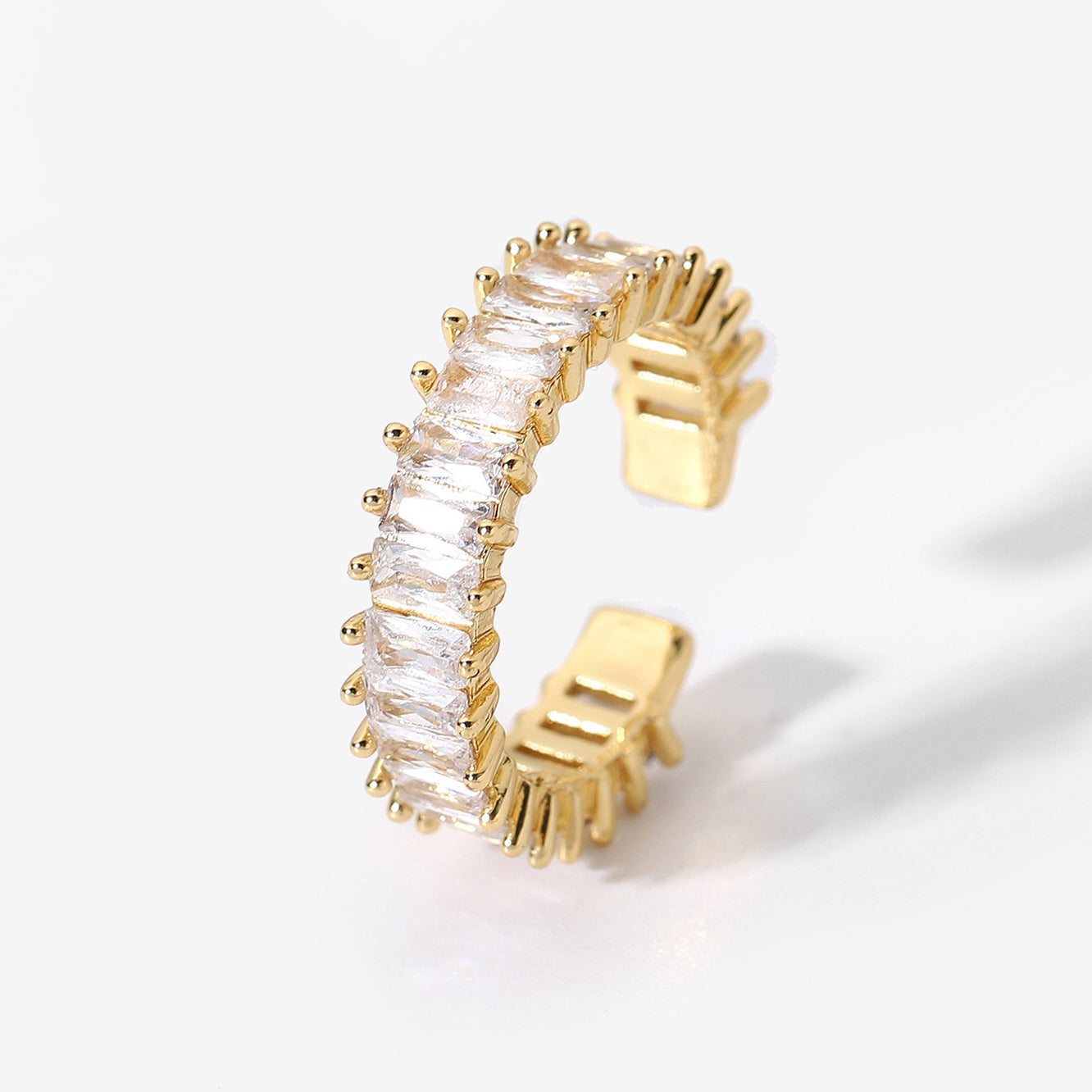 14K Gold Plated CZ Stackable Ring