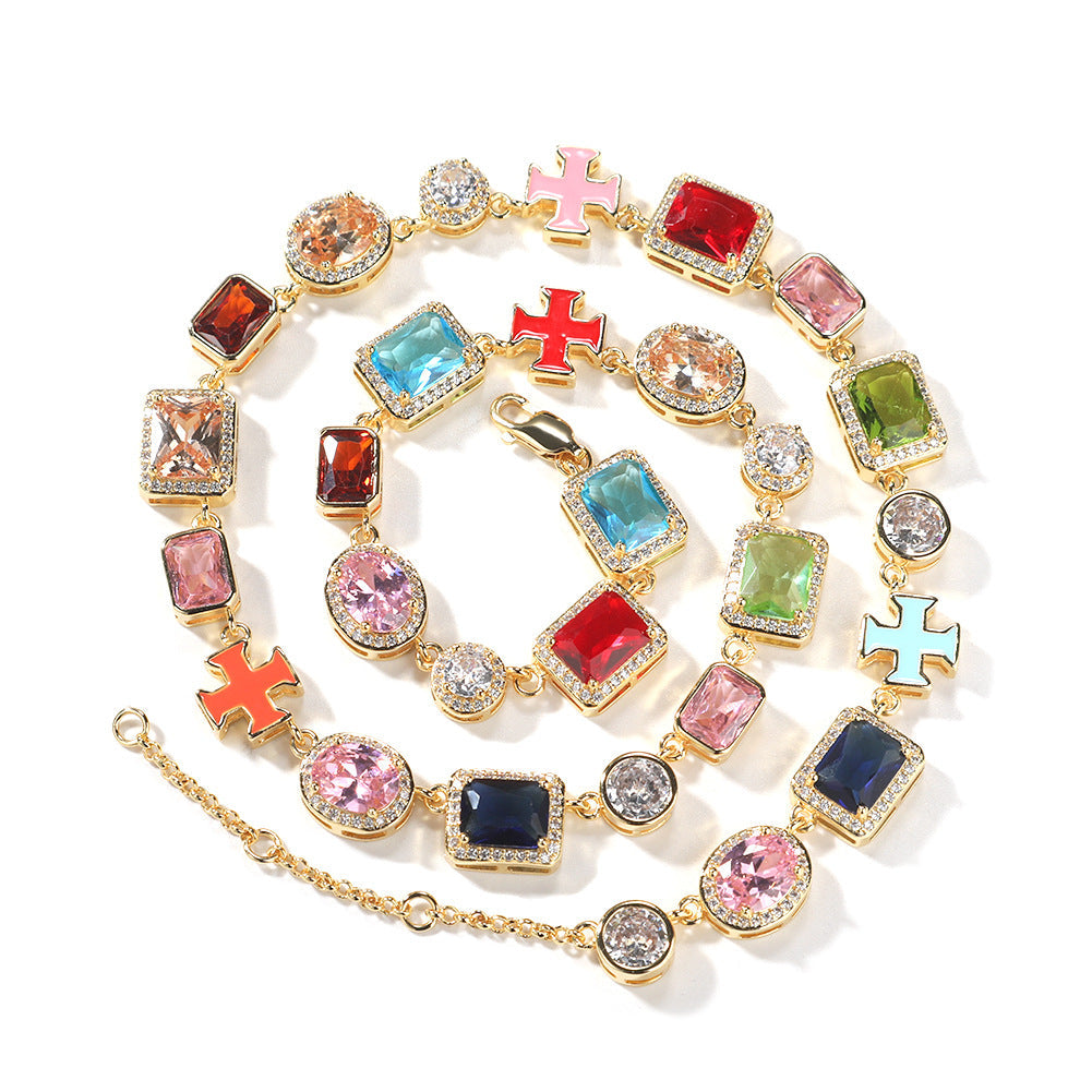 Colorful Crystal Zirconia Necklace