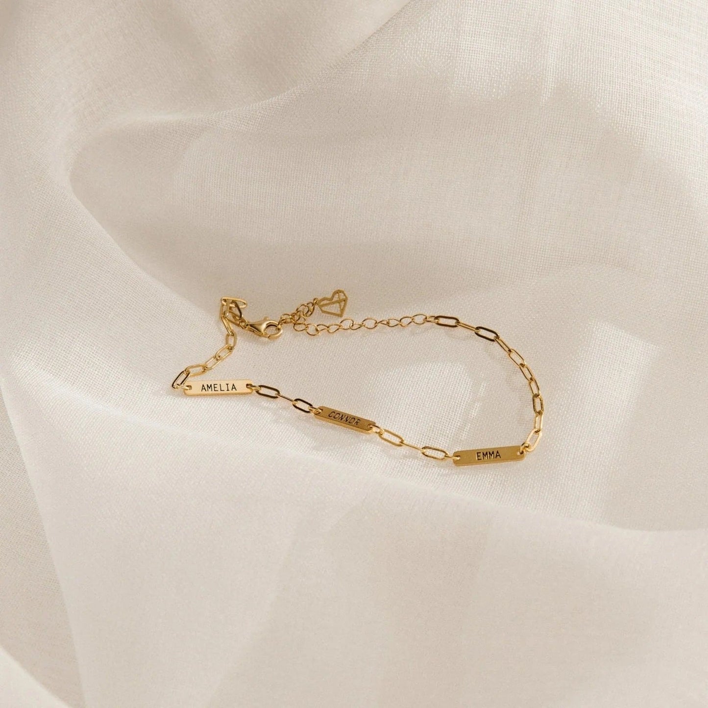 Personalized Minimalist Paperclip Name Bracelet
