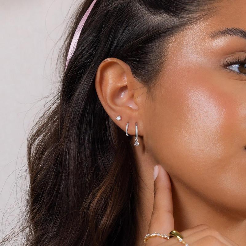 3 Pairs Minimalist Hoop Earrings Set